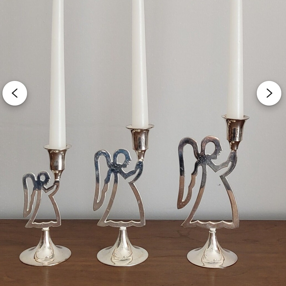 Silver plated Candle Holders